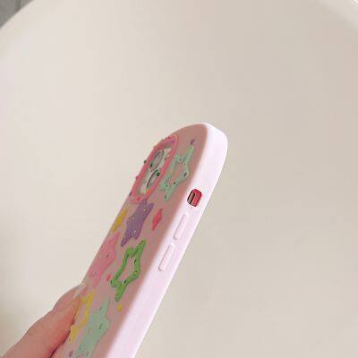 Rainbow 3D Star Silicone Mobile Phone Case For IPhone 15 14 13 12 11 Pro Max Cartoon Rubber Shockproof Back Cover photo-5