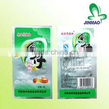 Three side sealed food vacuum boiling plastic pouch