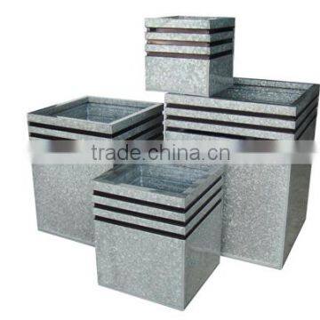 High quality best selling eco friendly Zinc flower vase, square shape from Viet Nam