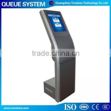 17" Automatic Free Standing Touch Queuing Thermal Ticket Dispenser Kiosk