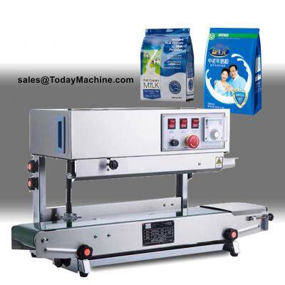 Vertical Nitrogen Continuous Film Pouch Potato Chips Aluminum Plastic Bag Heat Band Sealing Machine photo-5