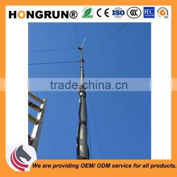 16m Q345 bitumen electrical power pole for overhead line project