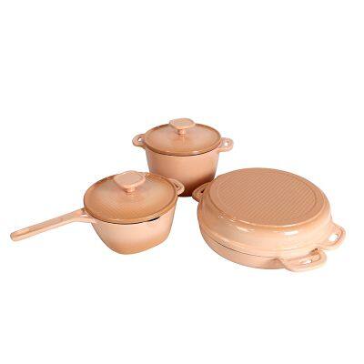 Enamel 6-Piece Cast Iron Pots and Pans Set Manufacturer photo-4