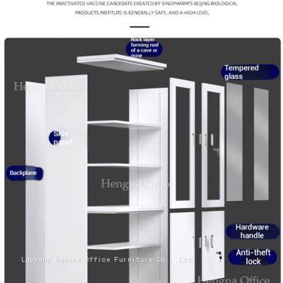 Hengna High-Security Durable and Stylish Filing Cabinets With Tempered Glass: Perfect for Office and Businesses Use photo-4