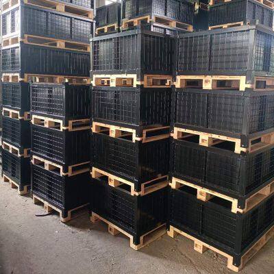 Складываемая пластиковая перевалочная коробка из армированного ПП-материала для складского хранения