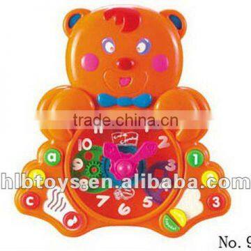 educational toy ,bear clock learning machine.