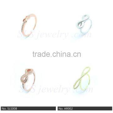 New arrival girls designs 925 silver fashion jewelry infinity ring