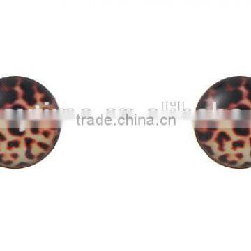 Fashion Jewelry 24K Gold Plated Multiple Acrylic Ball Earring Stud Set photo-6