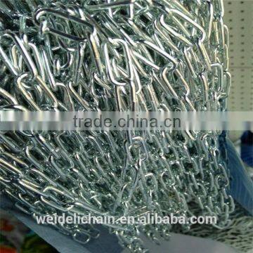 Zinc-plated twisted welded large stainless steel link chain