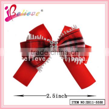 Fashion hair clip accessories hair jewellery,pre made mini satin ribbon bow