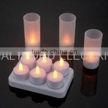 LED rechargeable tea candles light