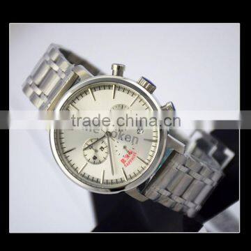 China Factory Oem Chronograph Watch Men in Wristwatches With Own Logo Stainless Steel Band photo-4