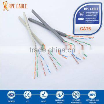 4 pair cm grade 23awg(0.57mm)dual cat6 cable