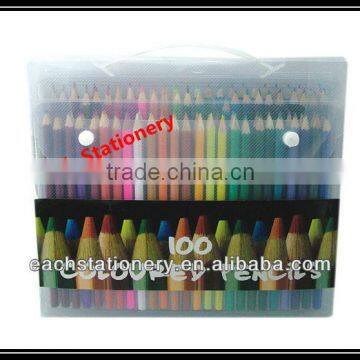 100PCS 7" White Wooden Color Pencil Set In PVC Bag for Promotional & Office & School