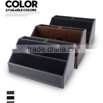 Custom color and size Eco-friendly premium faux leather make up organizer,storage rack,rack storage