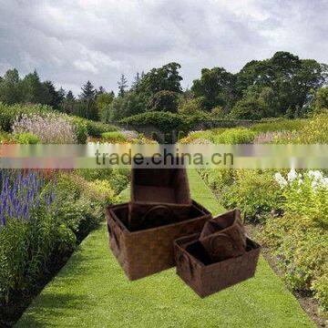 Brown unique paper rope storage basket for decoration & homehold set of 6