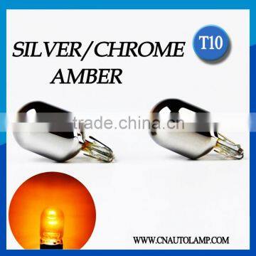 12V W5W T10 chrome bulb for automobile