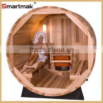 Hemlock deluxe outdoor finnish barrel wood sauna                        
                                                Quality Choice