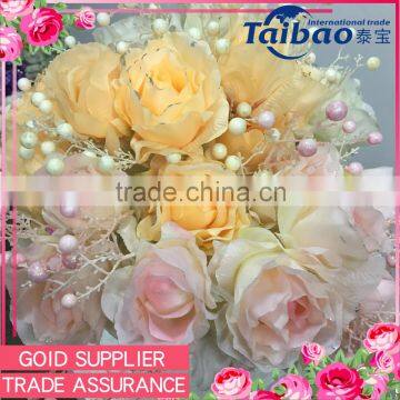 Cheap price artificial flower decoration flower artificial pearl rose decor flower