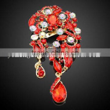 Elegant Rhinestone Flower Statement Bulk Rhinestone Crystal Brooch