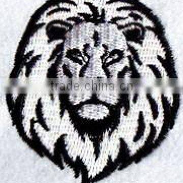 hot animal lion head patches/lion head mathine embroidery design