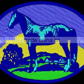 garment embroidery horse design iron on logo custom embroidery patches