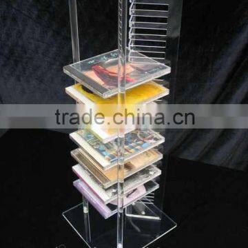 Upright Acrylic display rack ,upright design acrylic display racks for CD