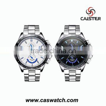 Luxury Multi-functional Stainless Steel Band Watchs Chronograph Fancy Men's Watch, Cool Black Face High Quality Wristwatch photo-3