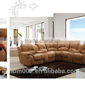 Modern Design Recliner Chair 6 Seater Sofa Fabric Cover