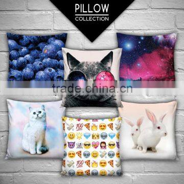 high quality new design 3d digital printed pillowcases fullprint cat donut animal emoji