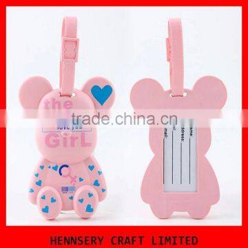 cool design cute soft pvc luggage tags