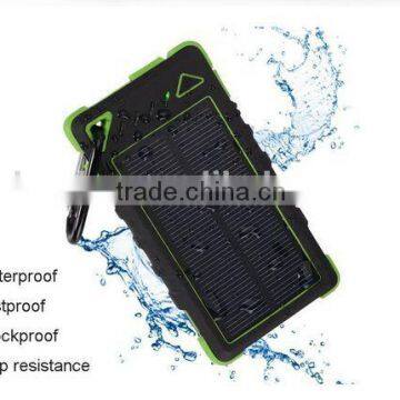 OEM solar power bank charger with led light 8000mAh