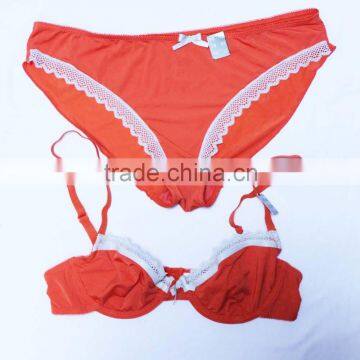 2016 New arrival underwear suit and red color bra and panty set