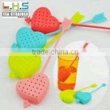 Unique New Arrived Portable silicone tea influsers wholesale with heart shape