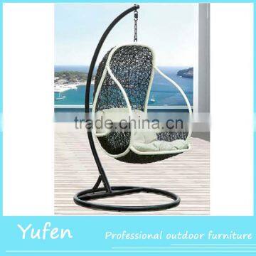 Luxury patio rattan wicker swing chair