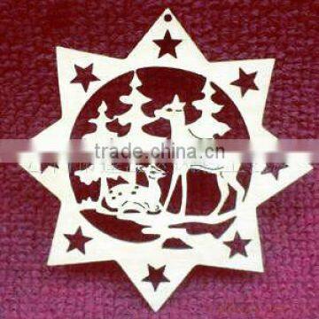Eco-friendly Laser Carved Christmas Hanging Ornaments photo-2