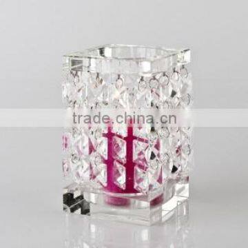 elegant crystal tea light holder for wedding centerpieces