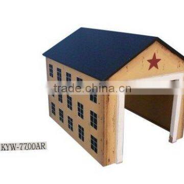 wooden dog house