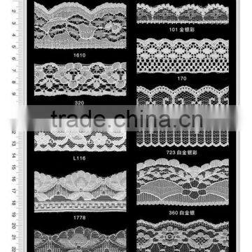 wholesale embroidery lace trim, chemical lace, nylon lace trim for garment/shoes/bag