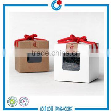 Eco -friendly folding elegent gift box recycle cardboard tea boxes with PP/PET clear window                        
                                                                                Supplier's Choice