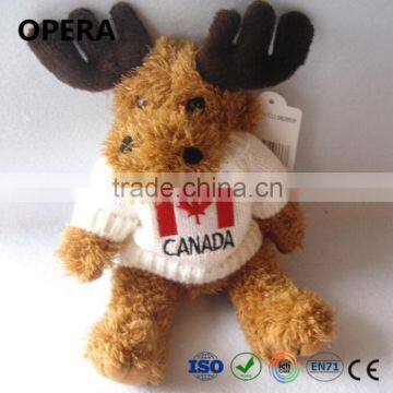 Hot Cheap Wholesale Stuffed Animal Brown Moose Reindeer Christmas Toy