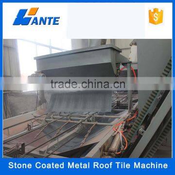 Trade assurance corrugated colorful stone coated steel roofing tile machine,stone chips coated roof tile work line