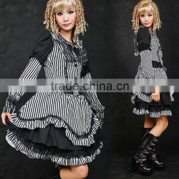 Cotton White Basic Short Sleeve Blouse And Classic Lolita Skirt 81089