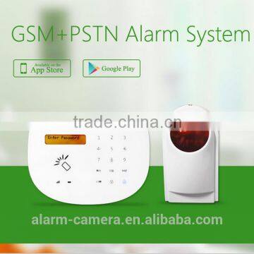 With LED Display Home Security PSTN GSM Alarm System