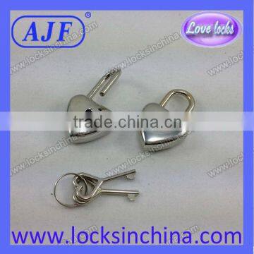 Promotional Silver Mini Heart cheap padlock and heart shape keys