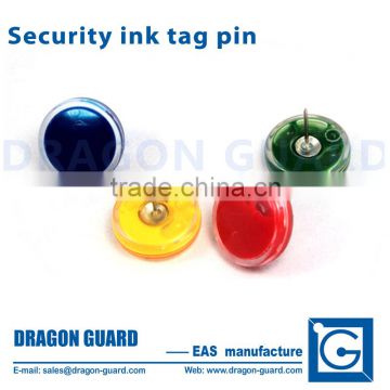 Retail security red ink pin clothing shop security round ink tag pin