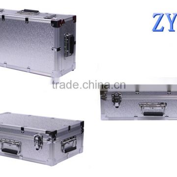 carry-on silver aluminum tool case instrument casing with combination lock for professionals