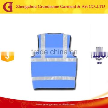 Blue Reflective Safety Vest with Pockets