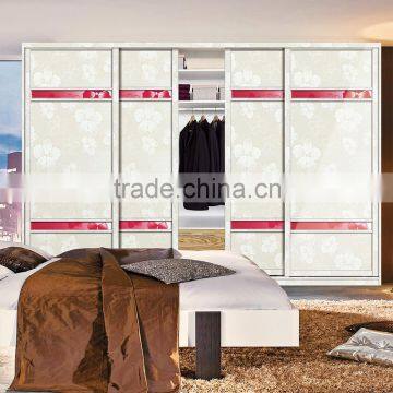 Melamine Board Modern-Style Livingroom Wardrobe Designs bedroom furniture sliding 4 door wardrobe