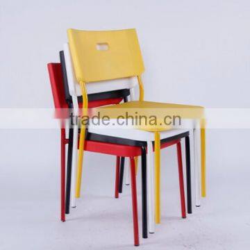 Wholesale cheap KOREA DESIGN stacking half K/D bright colored dining chairs 1182